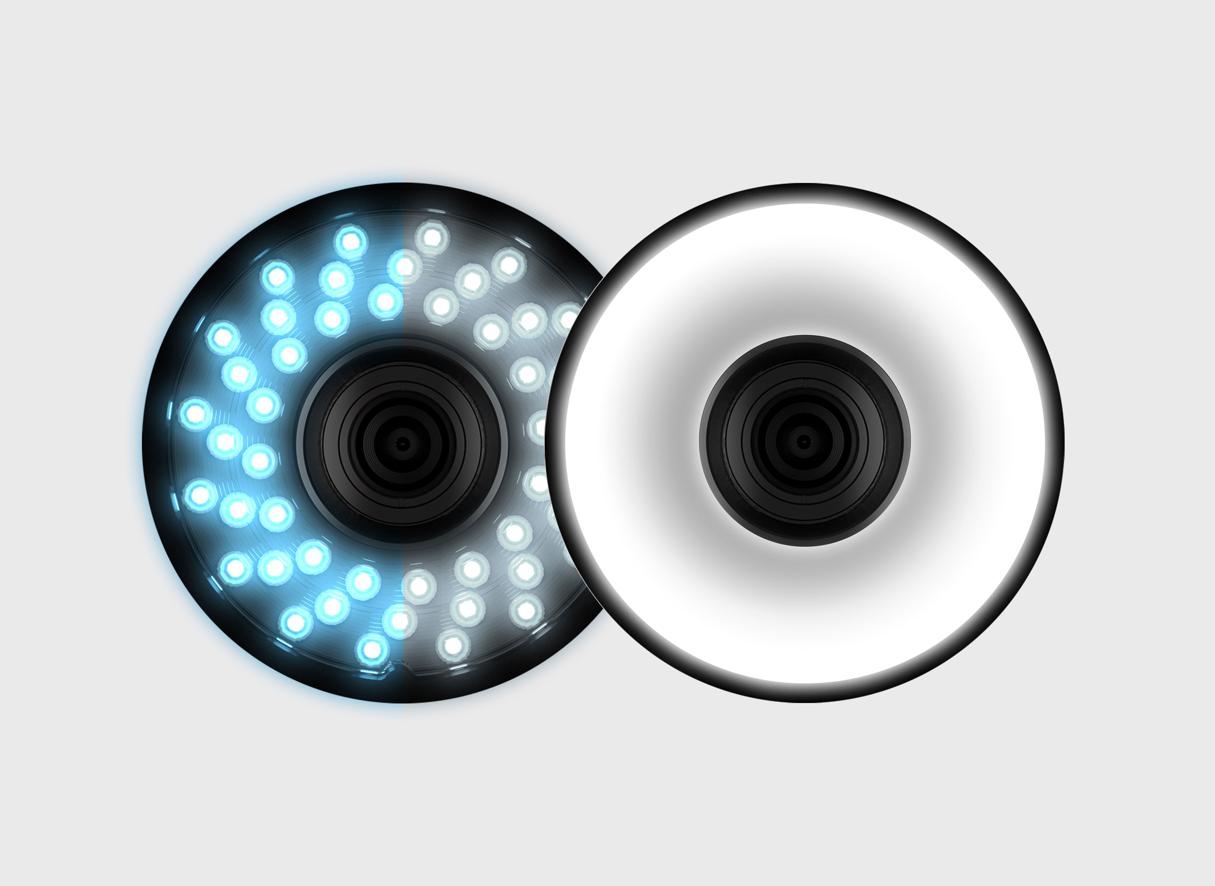 Illumination options on ZEISS O-DETECT shown on the same feature